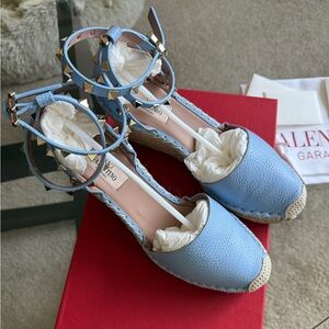 Valentino GARAVANI Blue Espadrille Sandals. New!